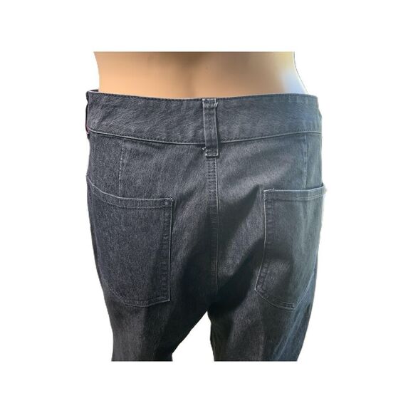 Soft By Avenue Womens Black Wide Leg Denim Pants Sz 16 Coastal Cowgirl Academia - Picture 9 of 16